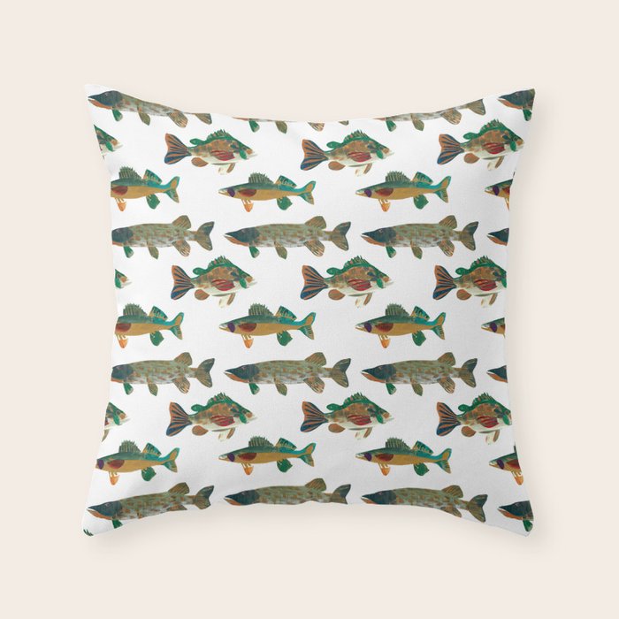 Freshwater Favorites Throw Pillow Gallery Image 1