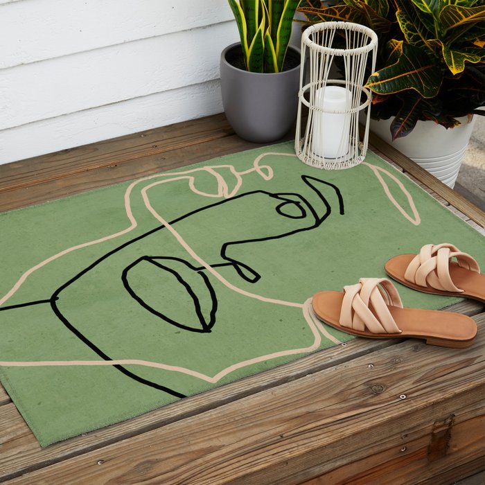 Abstract Face 6/4 Outdoor Rug Gallery Image 2