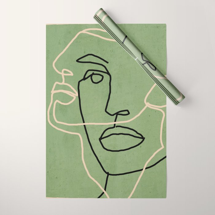Abstract Face 6/4 Wrapping Paper Gallery Image 1