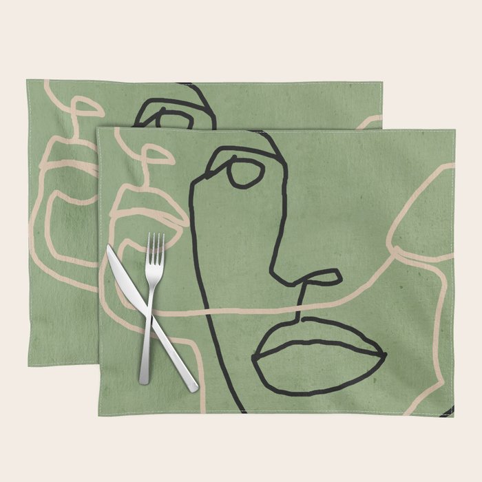 Abstract Face 6/4 Placemat Gallery Image 1