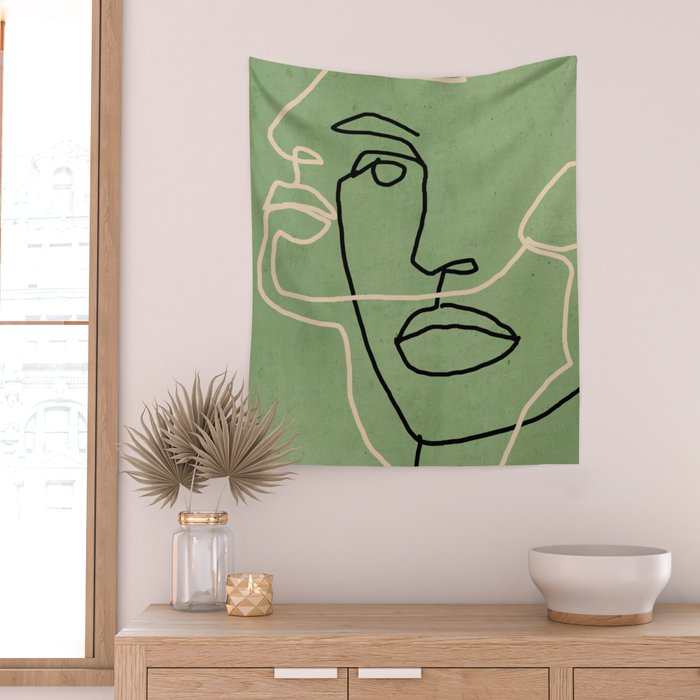 Abstract Face 6/4 Wall Tapestry Gallery Image 2