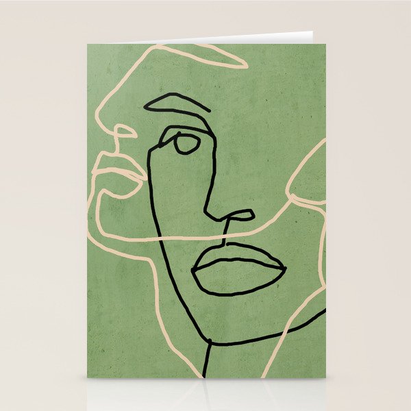 Abstract Face 6/4 Stationery Card Gallery Image 2