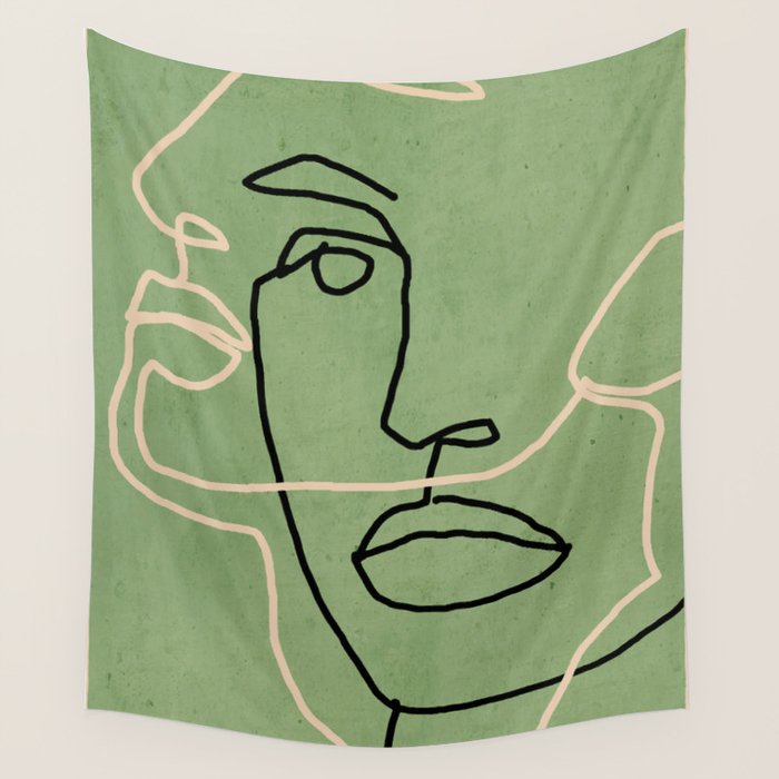 Abstract Face 6/4 Wall Tapestry Gallery Image 1