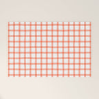 Red geometric plaid gingham pattern Welcome Mat Gallery Image 1