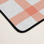 Red geometric plaid gingham pattern Desk Mat Gallery Image 4