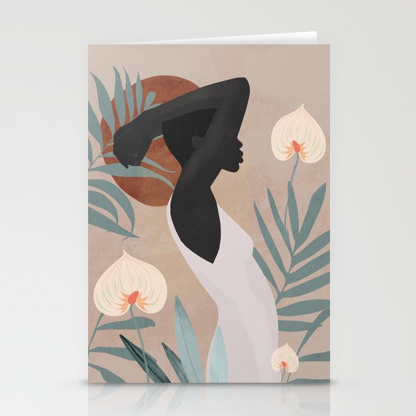 Tropical Girl 4 Stationery Card Gallery Image 2