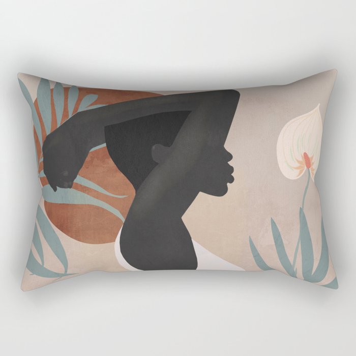 Tropical Girl 4 Rectangular Pillow Gallery Image 1