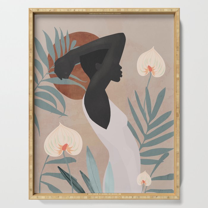 Tropical Girl 4 Serving Tray Gallery Image 1