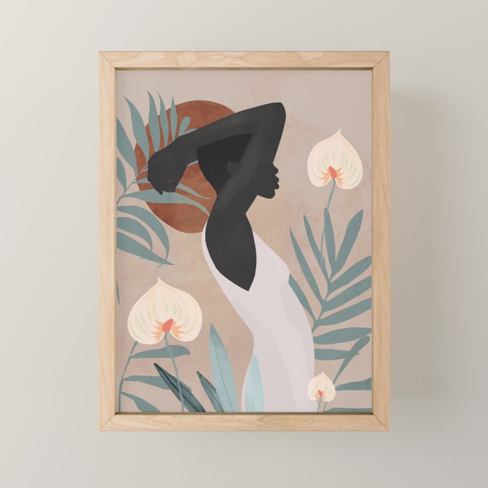 Tropical Girl 4 Mini Art Print Gallery Image 1