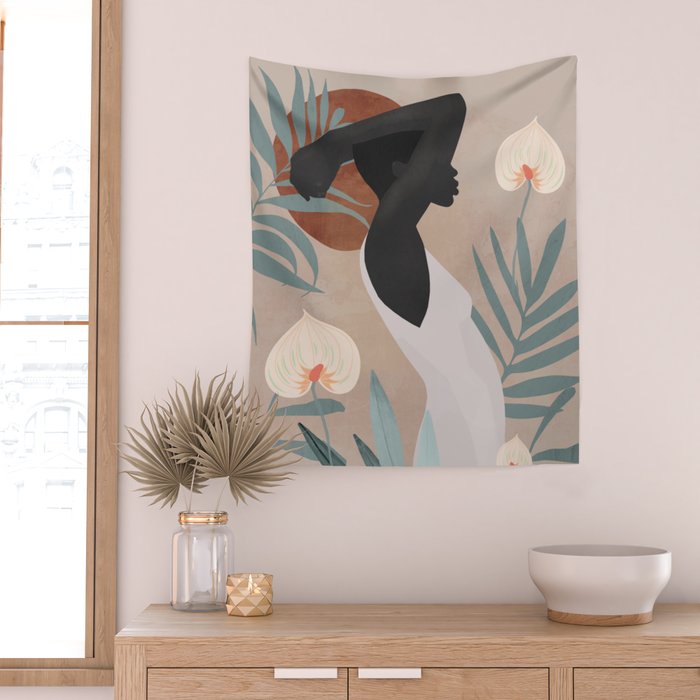 Tropical Girl 4 Wall Tapestry Gallery Image 2