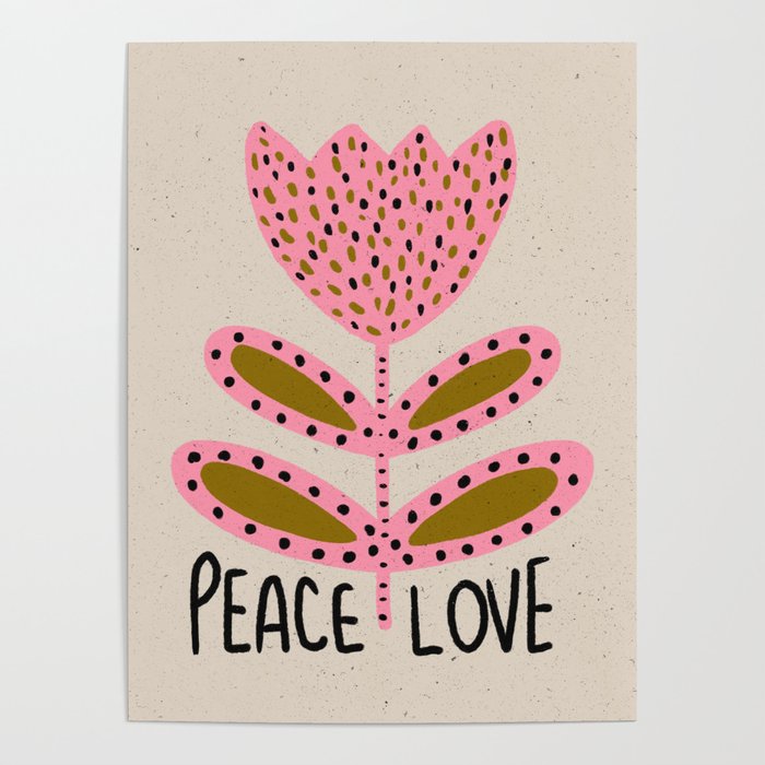 Peace and Love Print  Poster Gallery Image 1