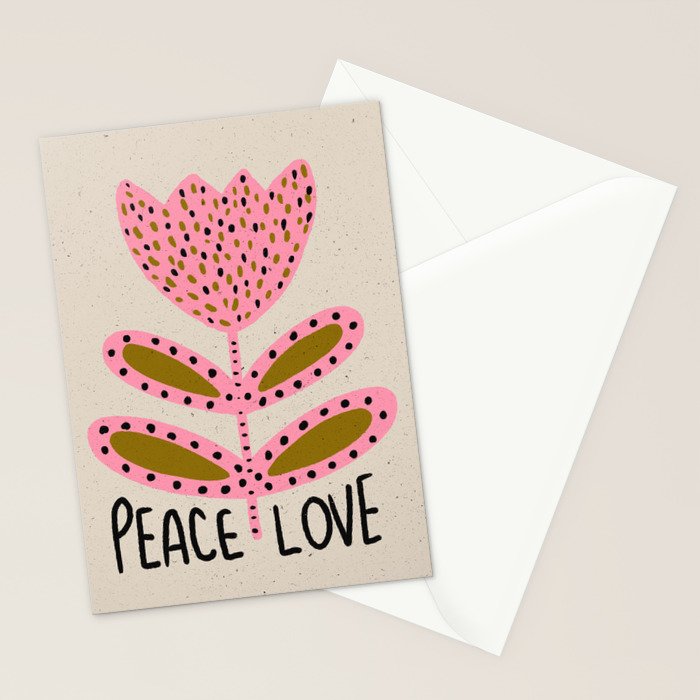 Peace and Love Print  Stationery Card Gallery Image 2