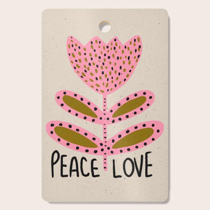 Peace and Love Print  Cutting Board Gallery Image 1