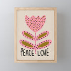 Peace and Love Print  Mini Art Print Gallery Image 1