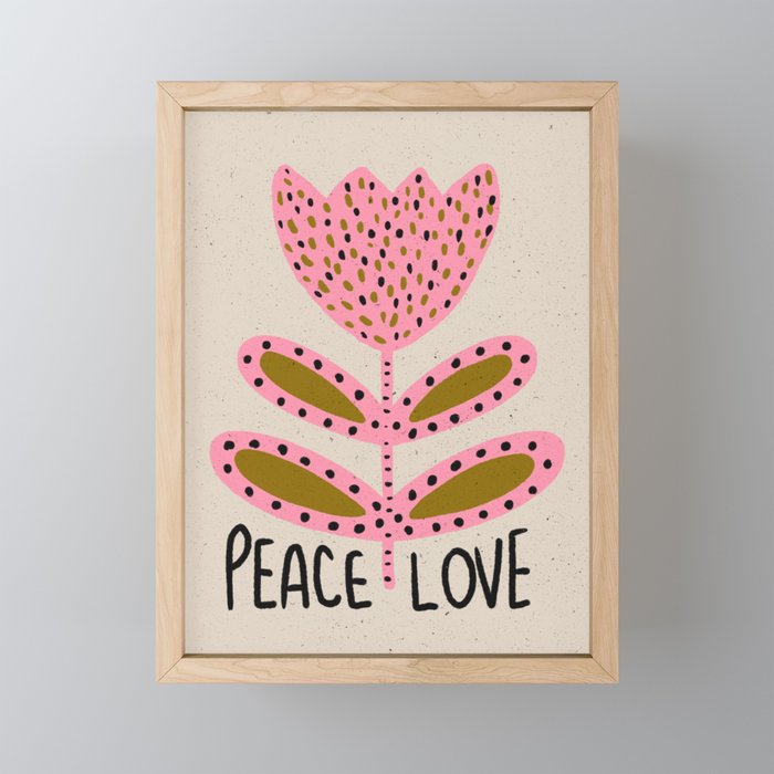 Peace and Love Print  Mini Art Print Gallery Image 1