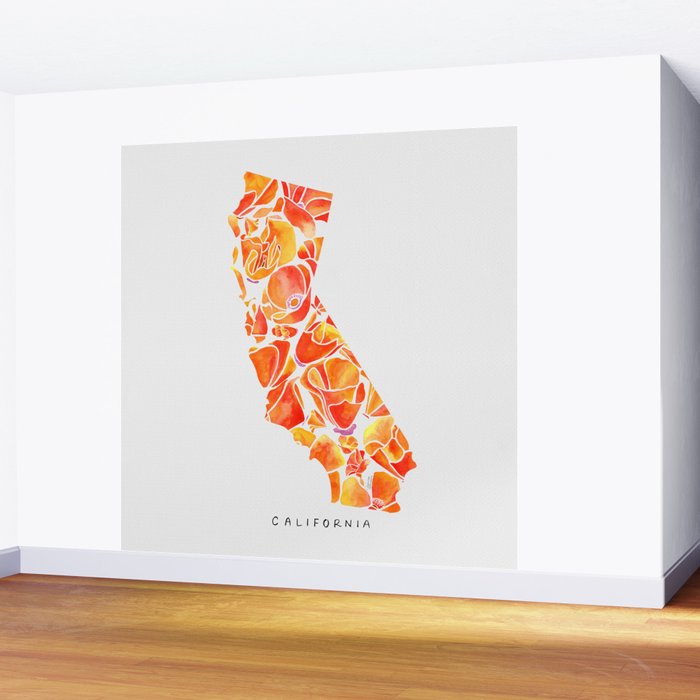 California Poppies Wall Mural Gallery Image 2