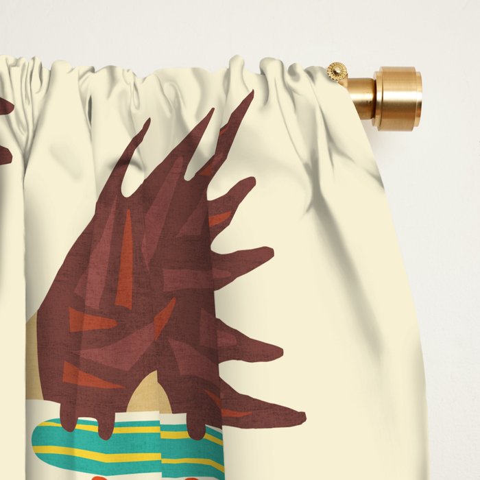 Hedgehog in hair raising speed Window Curtain Gallery Image 2