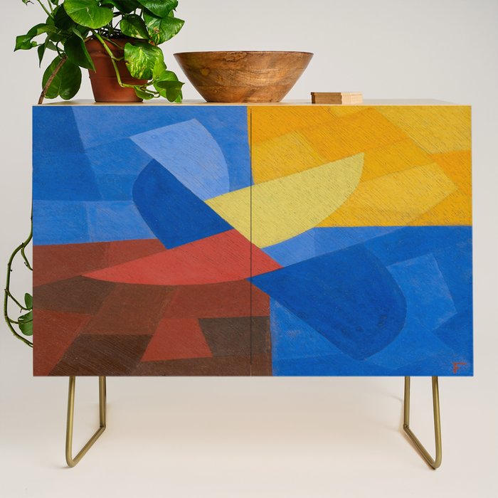 Otto Freundlich Komposition (Ca. 1932) Kunstmuseum Basel Colorful Geometric Art Credenza Gallery Image 1