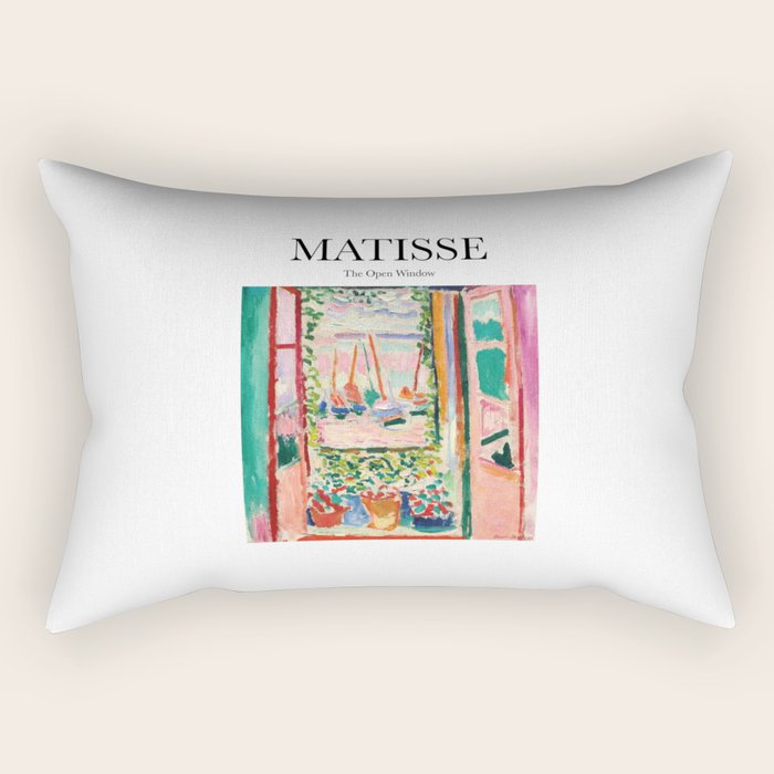 The Open Window by Henri Matisse - Artwork Design Rectangular Pillow Gallery Image 1