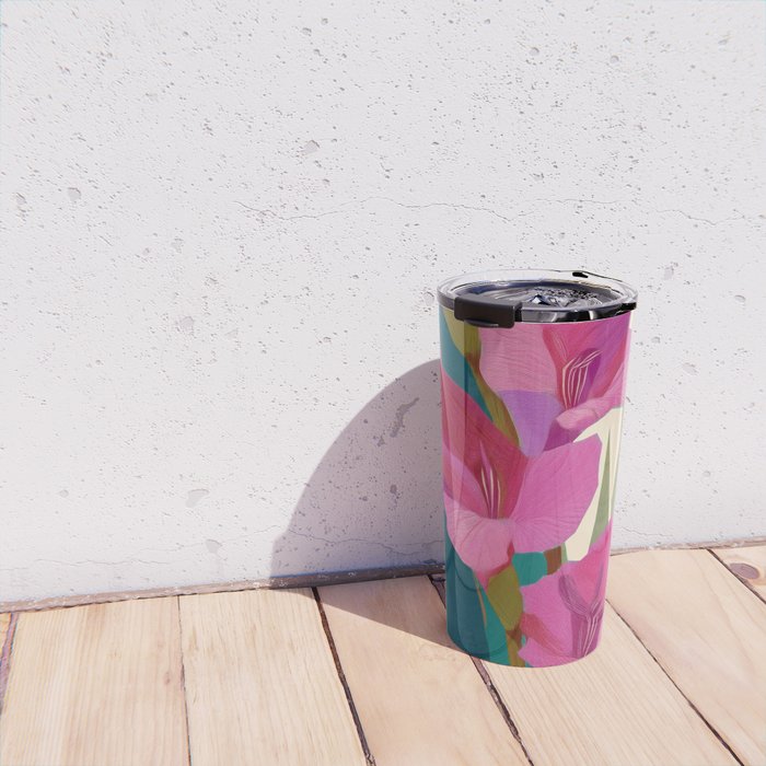 Magenta Garden Travel Mug Gallery Image 4