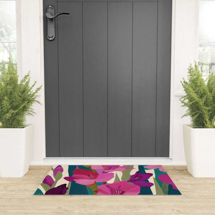 Magenta Garden Welcome Mat Gallery Image 3