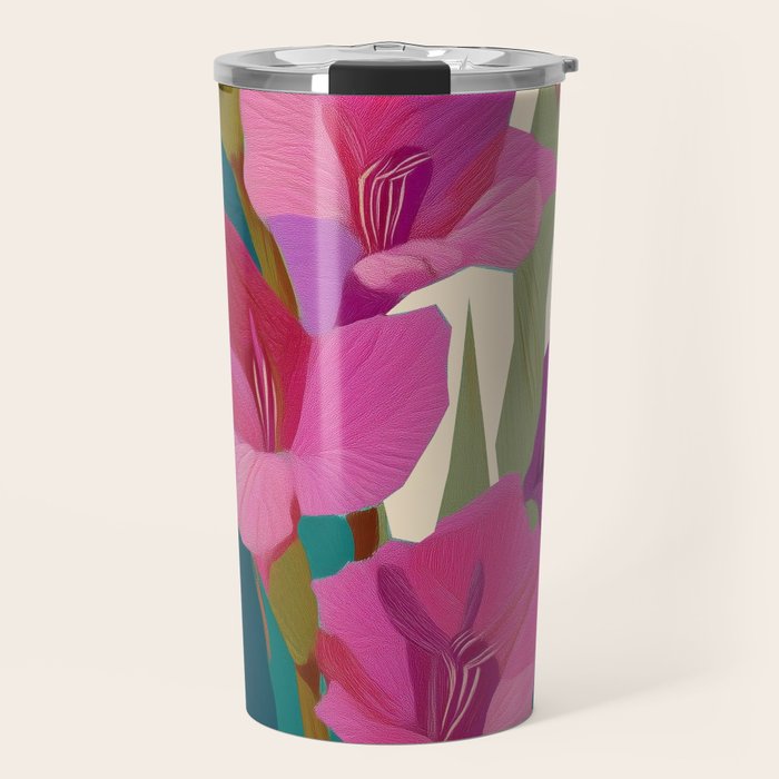 Magenta Garden Travel Mug Gallery Image 1