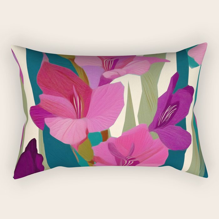 Magenta Garden Rectangular Pillow Gallery Image 1