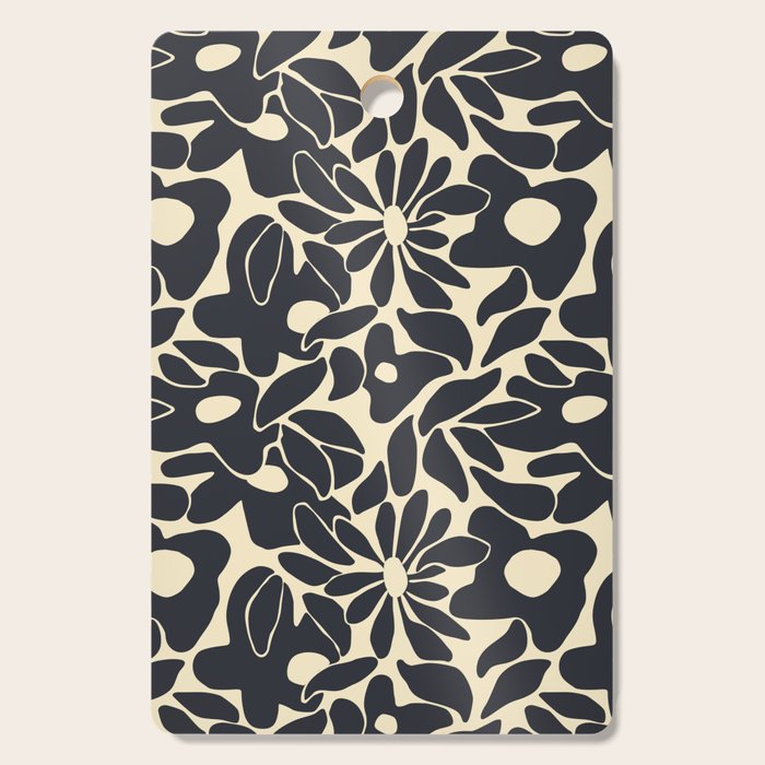 Abstract vintage flower art pattern Cutting Board Gallery Image 1