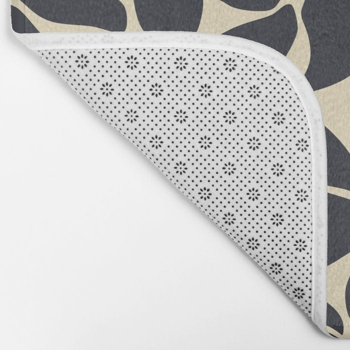 Abstract vintage flower art pattern Bath Mat Gallery Image 2