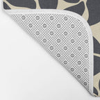 Abstract vintage flower art pattern Bath Mat Gallery Image 2