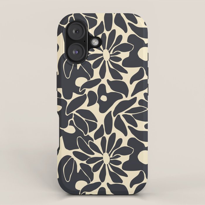 Abstract vintage flower art pattern iPhone Case Gallery Image 1
