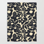 Abstract vintage flower art pattern Poster Gallery Image 4