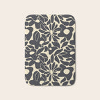 Abstract vintage flower art pattern Bath Mat Gallery Image 1