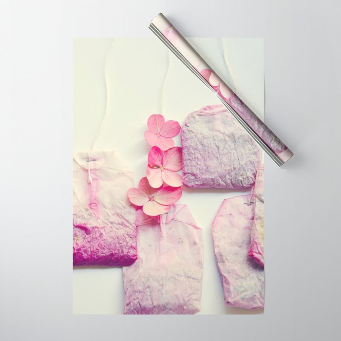 The Art of Tea - white still life photograph wall decor Wrapping Paper Gallery Image 1