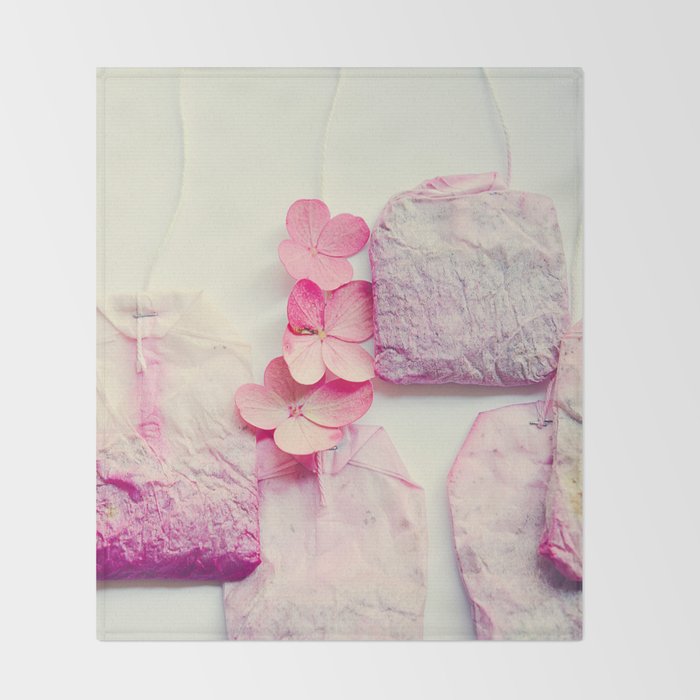 The Art of Tea - white still life photograph wall decor Throw Blanket Gallery Image 2
