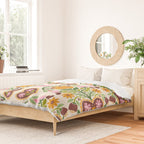 Let your Love Bloom Floral Folk Art Duvet Cover Gallery Image 2