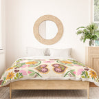 Let your Love Bloom Floral Folk Art Duvet Cover Gallery Image 3