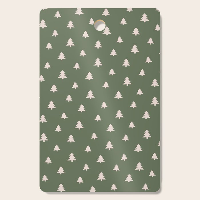 Christmas Tree Pattern Green Cutting Board Gallery Image 1