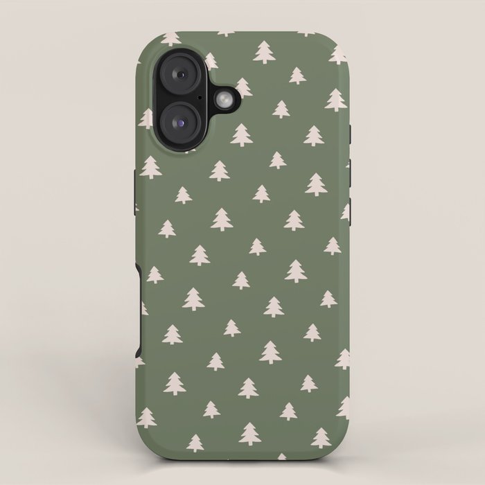 Christmas Tree Pattern Green iPhone Case Gallery Image 1