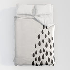 Black and white shower head drops of water Duvet Cover Gallery Image 6