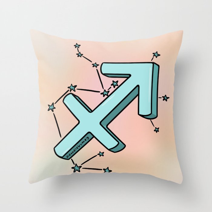 Sagittarius Symbol Throw Pillow Gallery Image 1