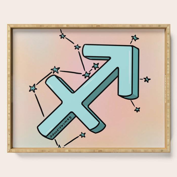 Sagittarius Symbol Serving Tray Gallery Image 1