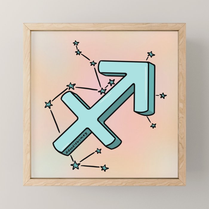 Sagittarius Symbol Mini Art Print Gallery Image 1