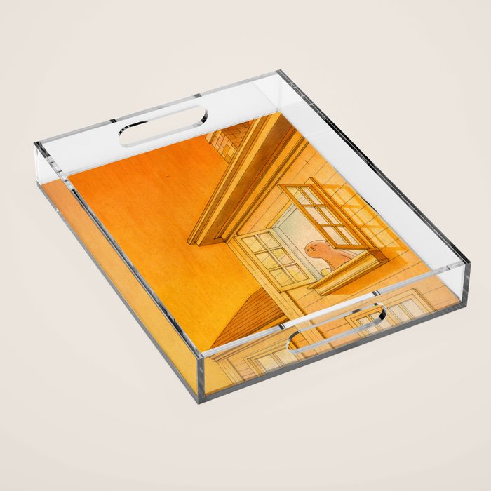 Wildfire Orange Acrylic Tray Gallery Image 1