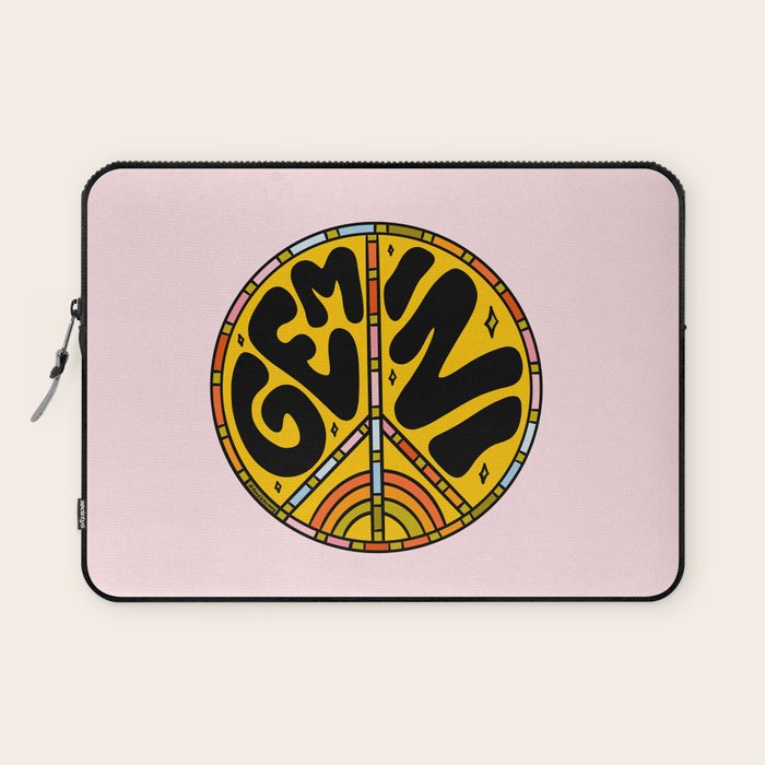 Gemini Peace Sign Laptop Sleeve Gallery Image 1