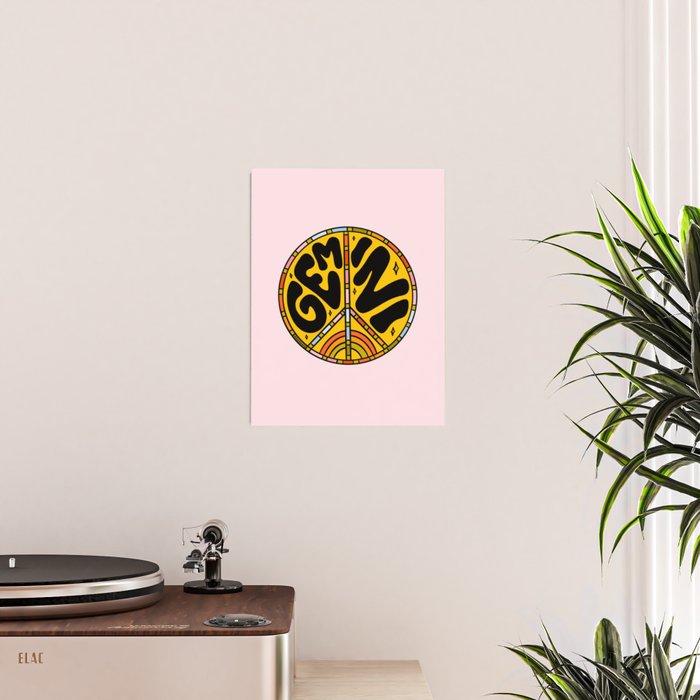Gemini Peace Sign Poster Gallery Image 2