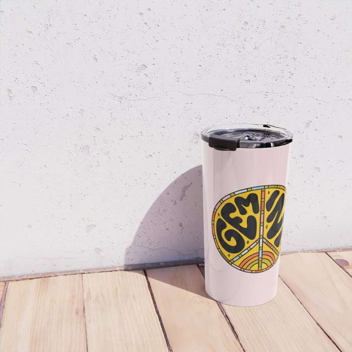 Gemini Peace Sign Travel Mug Gallery Image 4