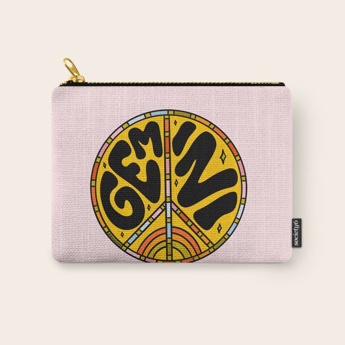 Gemini Peace Sign Carry All Pouch Gallery Image 1