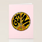 Gemini Peace Sign Stationery Card Gallery Image 2