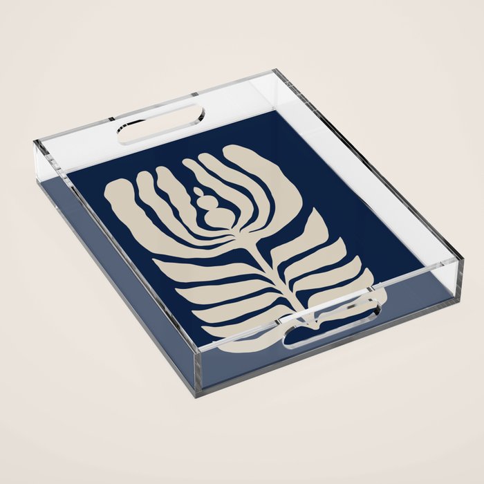 Night Bloom - Blue Acrylic Tray Gallery Image 1